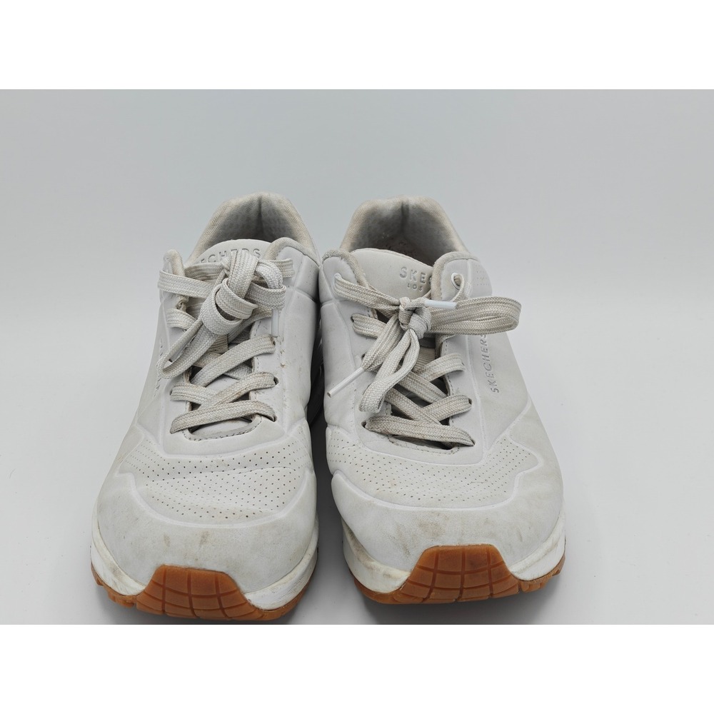 Skechers Los Angeles Uno Stand On Air Womens 9.5 White Sneakers 73690 Gum Sole
